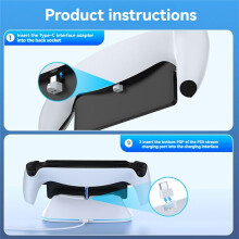IINE Base de Carga para PS5 Portal: Contacto Tipo C, Protección de Triple Seguridad, Estación de Carga Eficiente, Color
