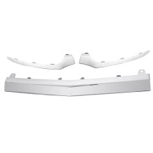3Pcs Front Bumper Lower Lip Splitter Chrome Trim Strip for - C-Class W205 2058851474 A2058851574 A2058852500