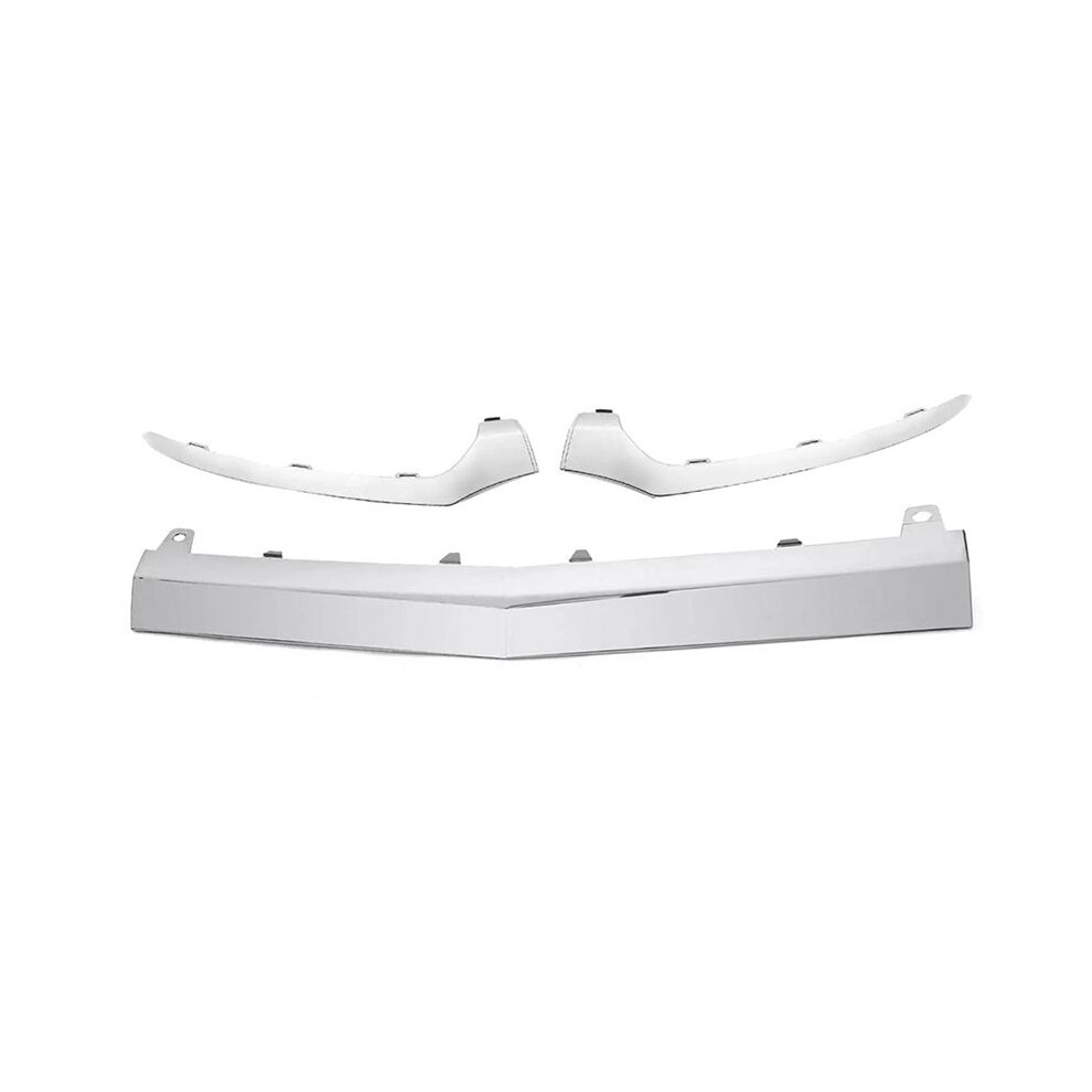 3Pcs Front Bumper Lower Lip Splitter Chrome Trim Strip For - C-Class W205 2058851474 A2058851574 A2058852500 4712370217686