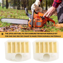 Kit de Reparación y Reconstrucción del Carburador del Filtro de Aire y Combustible de 2 Piezas para 340 345 350 353 346XP