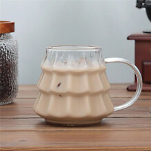 Transparent Coffee Mug with Handle Christmas Tree Shape Milk Breakfast Glass Cup Kitchen Drinkware for Festival Parties