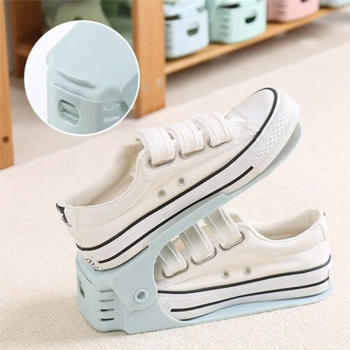 Adjustable Double-Layer Shoe Rack Thickened Space Saving Shoe Storage Rack Flat Bottomed High Heel Storage Shoe Rack 1