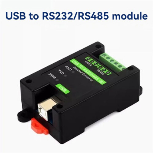 Convertidor Aislado Industrial USB A RS232/485 (B) FT232RNL Convertidor USB Tipo Riel Protección Múltiple 2