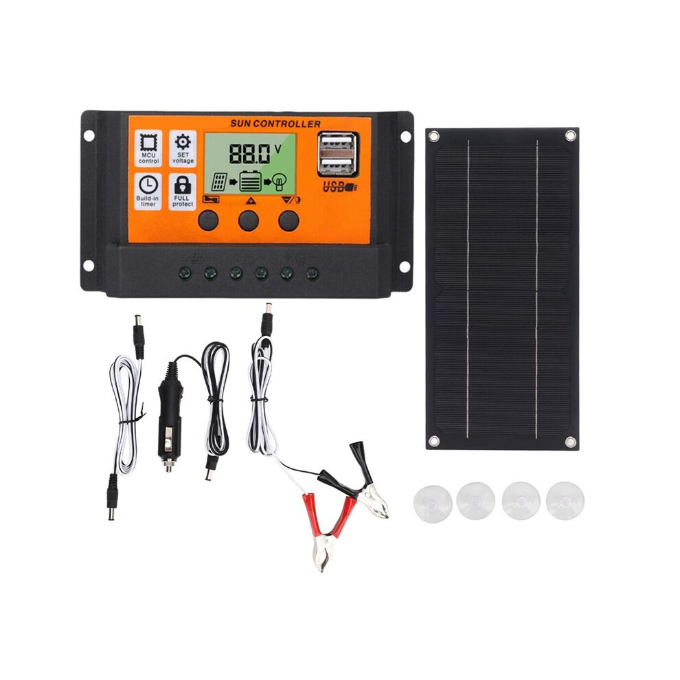 600W Solar Panel Kit With 100A 18V Charge Controller Solar Charging For Outdoor Rv Camping Boat Trailer System 4711770150494