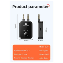 New Launcher Two -in -One 5.3 Non -Destructive Headset Aircraft Plug Audio Conversion Adapter 3.5mm AUX