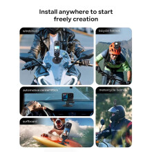 AMAGISN für Go 3S/X4 X3/Ace Kamera, Flexible Klebebasis, Aufkleberhalterung, Motorradhelmbasis für Action 4/für
