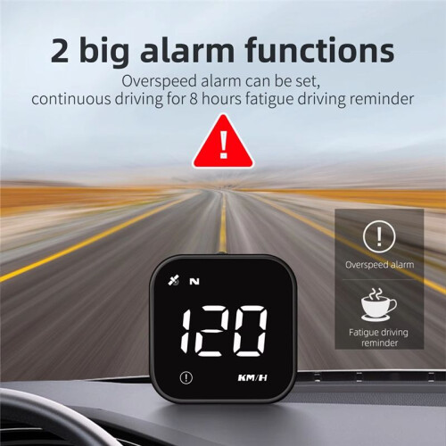 G4 - Display LED Tachimetro Automatico  Digital Alarm Reminder GPS per HUD Accessori per Auto 2