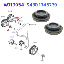 2pcs Car Timing Gear Plug 1345739 W710954-S430 for Ford Ecosport Fiesta Taurus Kuga Mondeo Focus Camshaft Gear Cover