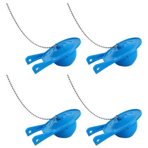 4Pack Toilet Flapper Replacement,3Inch Flapper Replacement Water Conserving with Stainless Chain, Easy to Install