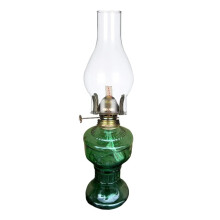 Rustik Oljelampa Vintage Glas Kol Lampa Oljelampor för Inomhusbruk Heminredningsbelysning Oljelykta Grön