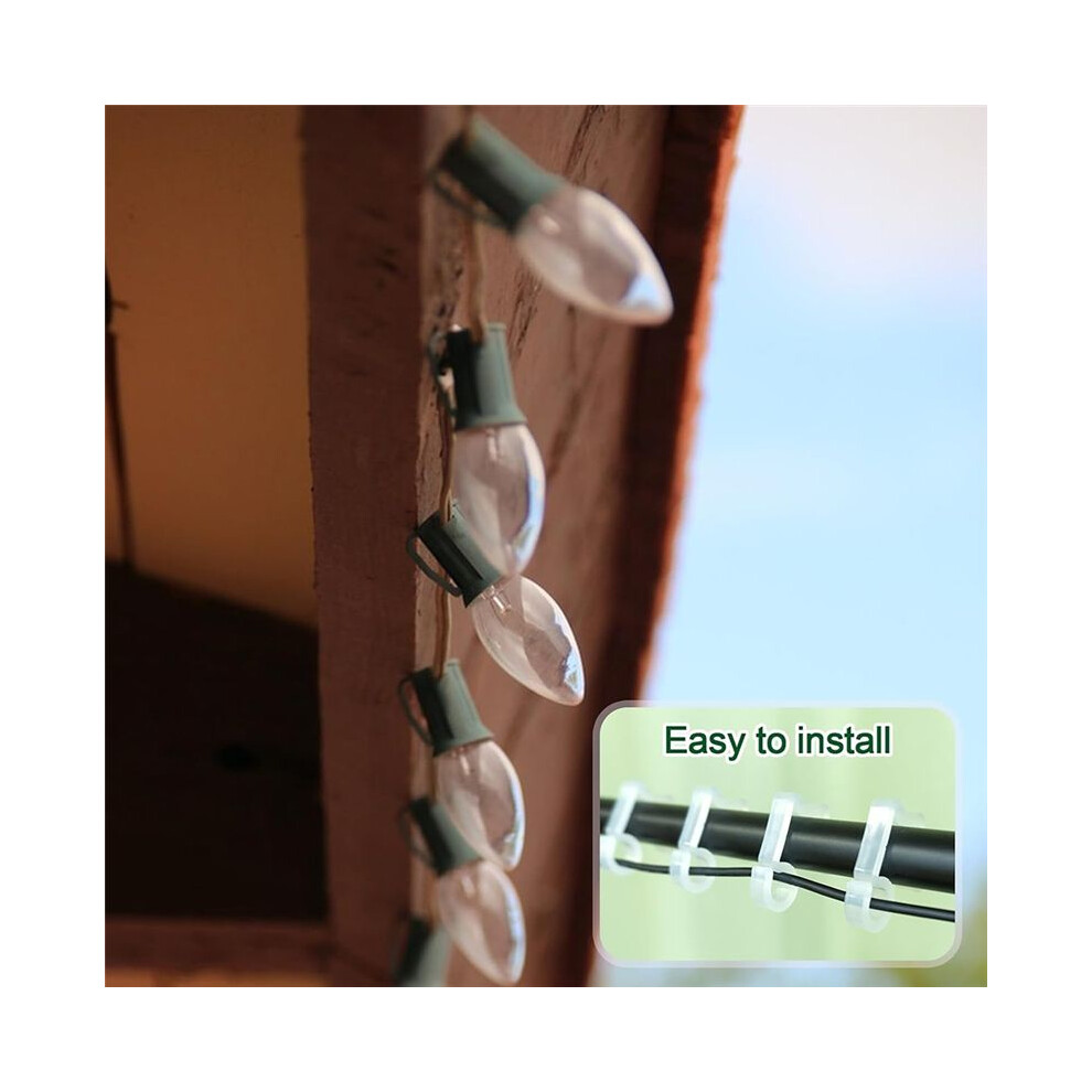 50 Pcs Gutter Hooks, Plastic Christmas Light Clips Outdoor Light Clips For Christmas Xmas Decoration 4712683144181