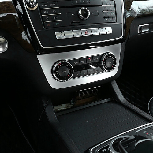 Car Chrome Interior Console Air Condition Adjust Panel Cover Trim for   ML GL GLE GLS Class X166 W166 1