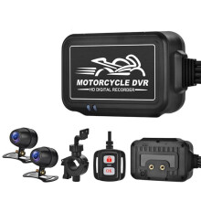 1080P Doppia Fotocamera per Moto Registratore di Guida Impermeabile Videoregistratore Notturno HD per Guida Motocross Moto