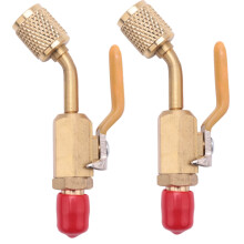 2X R410A R134A Brass Shut Valve for A/C Charging Hoses HVAC 1/4Inch AC Refrigerant