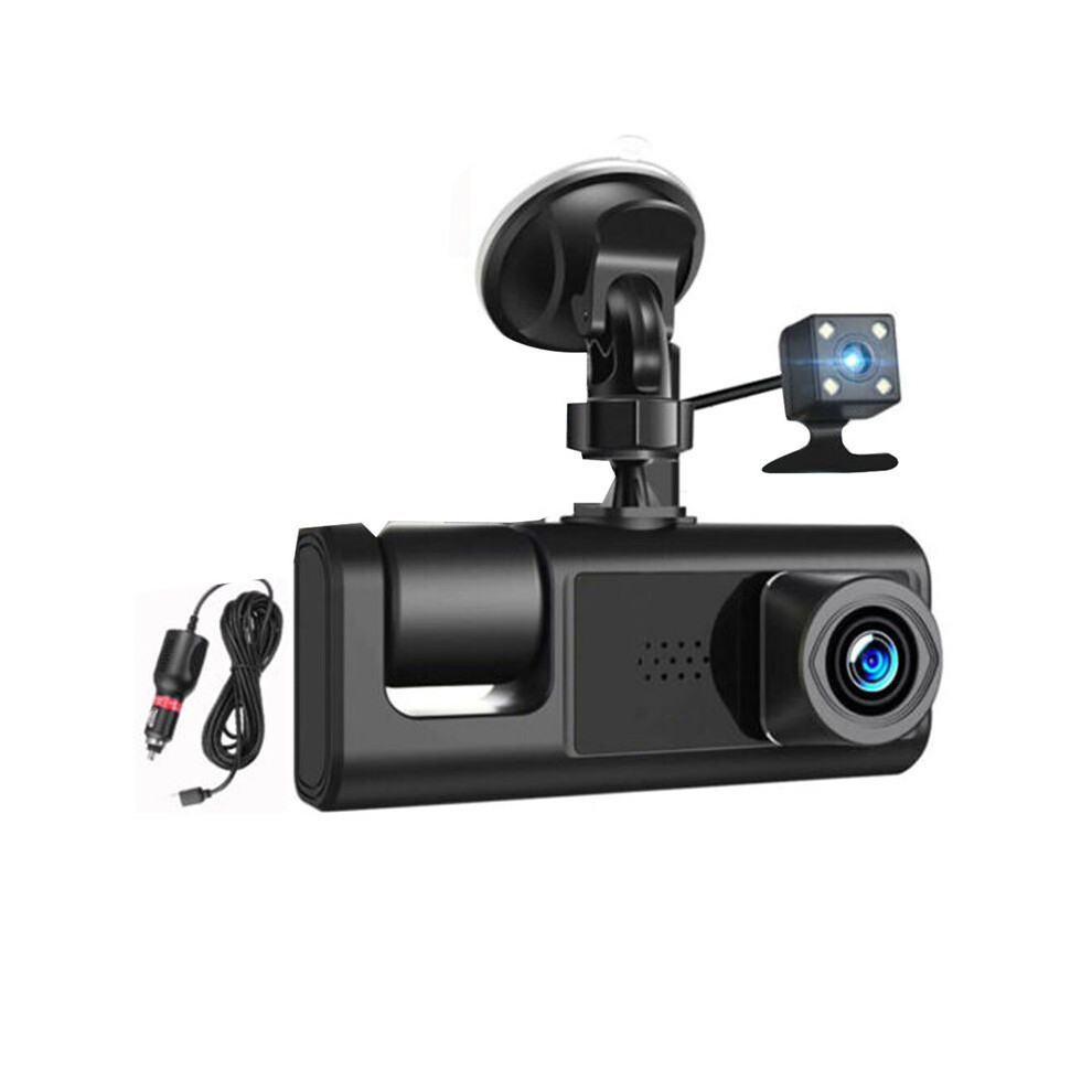 Car Dvr Hd 1080P 3-Lens Inside Vehicle Dash Camthree Way Camera Dvrs Recorder Video Registrator Dashcam Camcorder 6033075405849