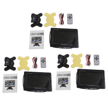 3X 12V-24V 7 inch TFT LCD Color HD Monitor for Car CCTV Reverse Rear View Backup Camera