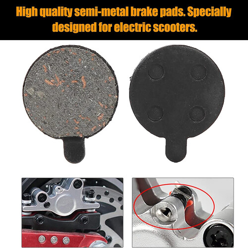 Pastilhas de Freio, 4 Pares de Pastilha de Rotor de Disco de Freio Semi-MetáLico para Scooter EléTrico de 10 Polegadas 1