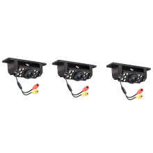 3X Câmera de Ré para Carro, Câmera de Ré com Angular de 170, 9 Luzes LED, Visão Noturna Super Nítida