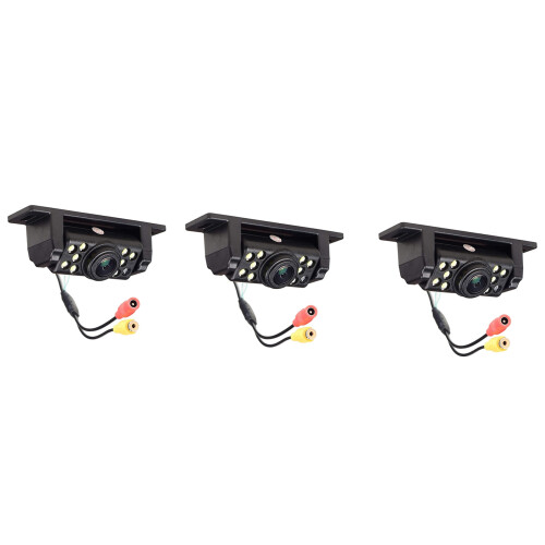 3X Câmera de Ré para Carro, Câmera de Ré com  Angular de 170, 9 Luzes LED, Visão Noturna Super Nítida