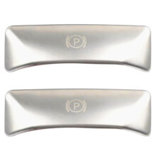 2X Car P Button Foot Brake Release Decoration Stickers for E Class W212 C Class W204 GLK