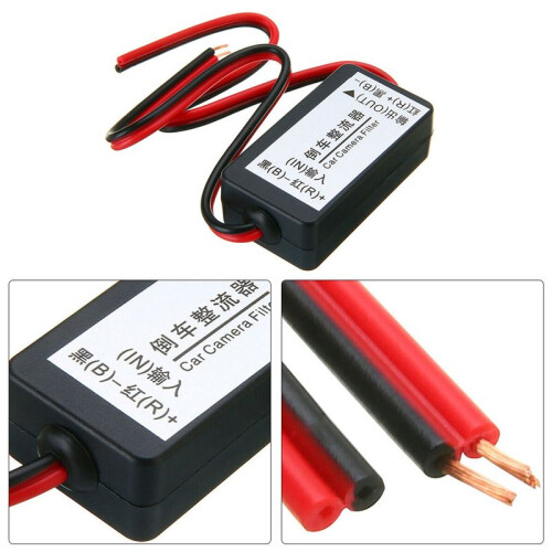 2X 12V  Power Relay Capacitor Filter Rectifier for Car Rear View Backup Camera 2