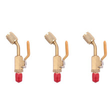3X R410A R134A Brass Shut Valve for A/C Charging Hoses HVAC 1/4Inch AC Refrigerant