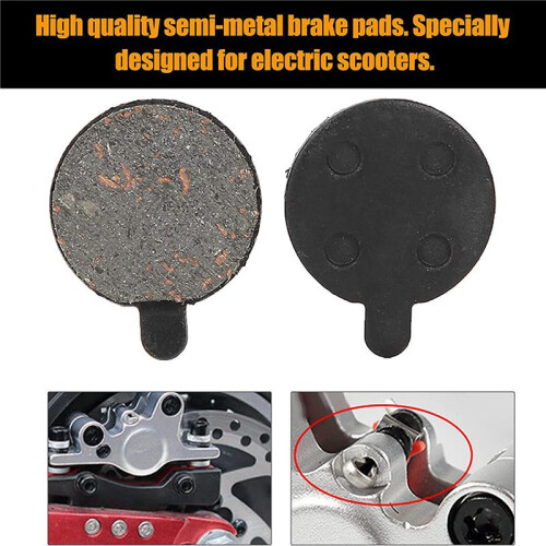 Pastilhas de Freio, 8 Pares de Pastilha de Rotor de Disco de Freio Semi-Metálico para Scooter Elétrico de 10 Polegadas 1