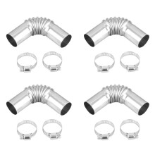 4X Auto Heater Air Vent Ducting Elleboog Pijp Uitlaat Uitlaat Connector voor Webasto Eberspaecher Standkachel