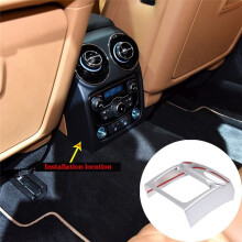 For XJ 2010-2019 Car Rear Air Conditioning Outlet Protective Cover Sticker Rear Anti-Kick Panel Accessories
