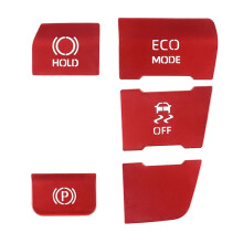 Car Electronic Handbrake Button Sticker Aluminum for ALPHARD/VELLFIRE 40 Series 2023+ Gear Button Sticker Red