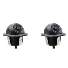 2X Caméra de Voiture avec Objectif Fisheye CCD, vue Arrière, Caméra de Recul Grand Angle, Vision Nocturne HD, Aide au Stationnement Automatique