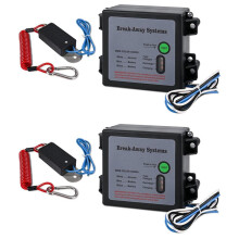 2X Anhängerbremsen-Breakaway-Kit mit Schalter, LED-Prüfleuchte, Elektrisches Breakaway-System, Universelle Anhängerbremssteuerung