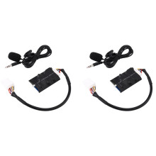 2X Car Radio Audio Adapter AUX Cable Microphone Handsfree Music Interface Disc Box for Camry