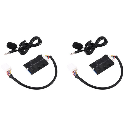 2X Autoradio-Audioadapter  AUX-Kabel Microfoon Handsfree Muziekinterface Discbox voor  Camry  RAV4