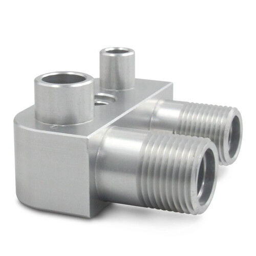 2X voor LSX LS3-Motorwisselconversie A/C-Leidingcompressoradapterfitting, AC-Compressor Aluminiumadapter 1