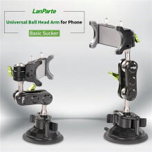 4X LanParte New Handyhalter Autotelefonhalter Stabilisator Telefon Selfie Stick 360 Drehbare Halterung
