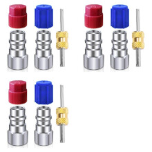 3X R12 to R134a Conversion Kit,AC Retrofit Fitting Adapter Kit, 1/4inch Female , for Auto A/C Refrigerant System