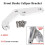 2X 4-Piston Front Brake Caliper Bracket Adapter for  84-99 Touring Softail 6