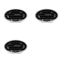 3X Buse D'Aération de Tableau de Bord de Voiture pour Focus MK2 2005-2013 Bouchons de Décoration de Sortie de Climatisation Argent