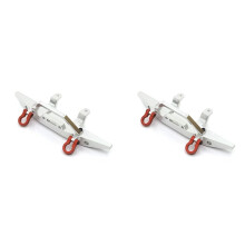2X Metalen Voorbumper voor MN D90 D91 D96 D99S MN90 MN99 MN99S 1/12 RC Auto Upgrade Onderdelen Accessoires, Zilver