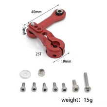 3X Metal 25T Servo Arm + Link Rod for ARRMA 1/7 INFRACTION MOJAVE 1/8 KRATON SENTON TYPHON TALION OUTCAST,C