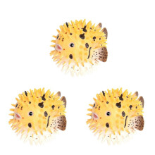 3X Pufferfish Figurine Realistic Plastic Wild Pufferfish Figurine Set for Collection Science Educational Prop