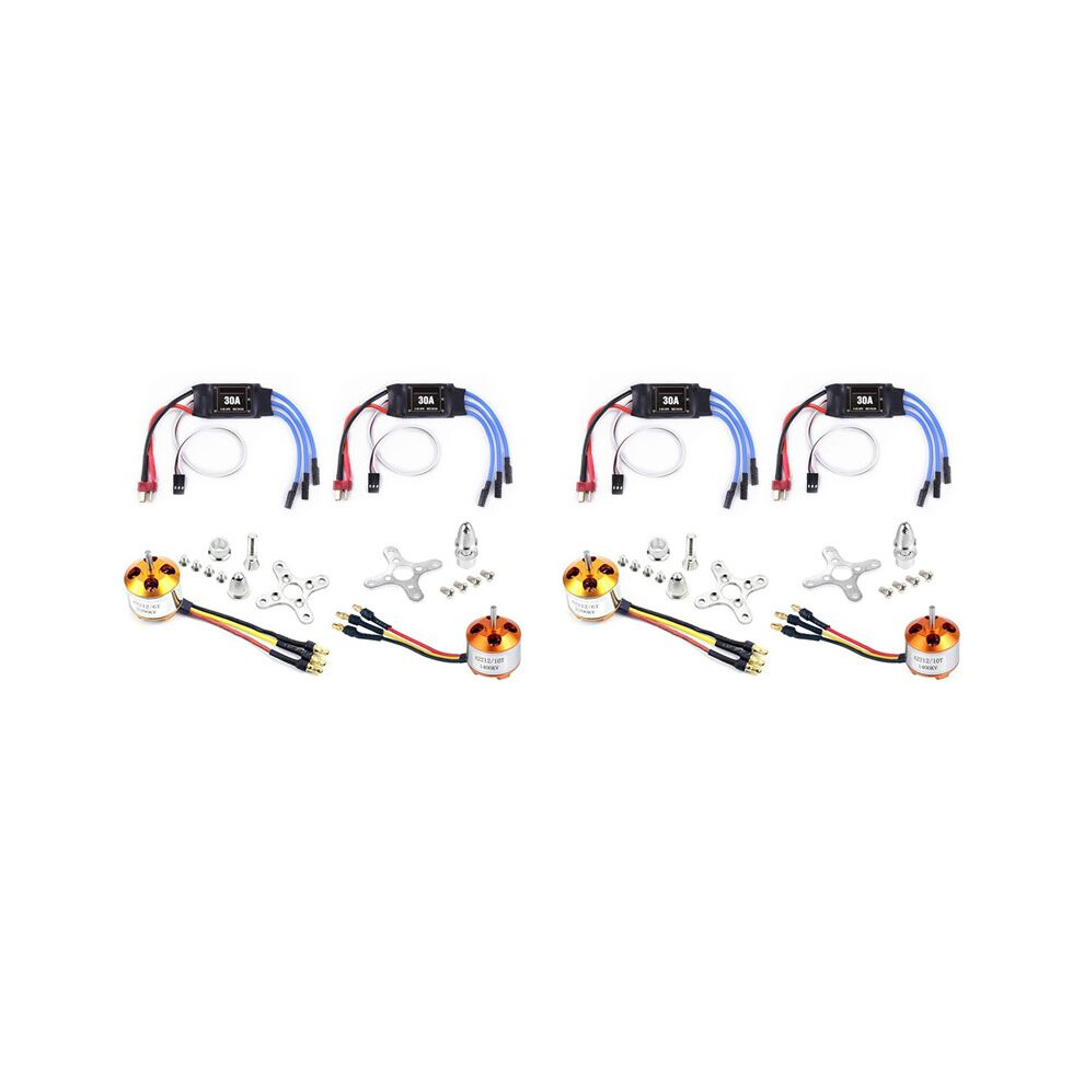 4Pack 2212 1400Kv/2200Kv Brushless Outrunner Motor With Mount 10T/6T+30A Esc For Rc Aircraft Quadcopter Ufo 4713131956950