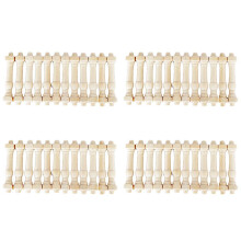 48 Peças DIY Eixos BalaúStres Casa de Bonecas de Madeira Miniatura Escala 1/12 Corrimão Brinquedos de Decoração