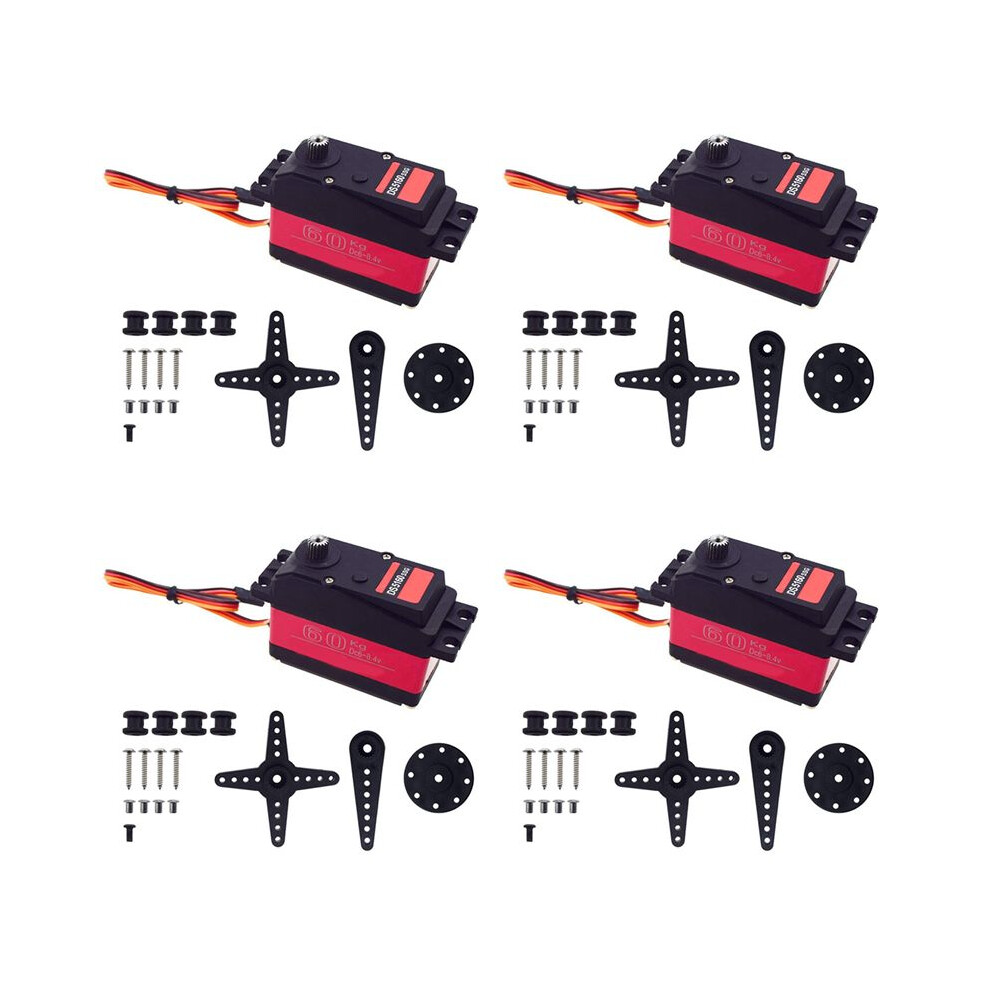 4Pc Ds5160 Ssg 60Kg 8.4V High Voltage Waterproof Digital Servo For 1:5 Rc Car Savox-0236 Losi Xl 5T Robot Arm 270 Servo 4713312615324