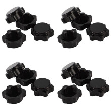 16Pcs Aluminum Wheel Hub Cover Anti-Dust Cover 17mm Hex Nut for 1/8 RC Car,Black