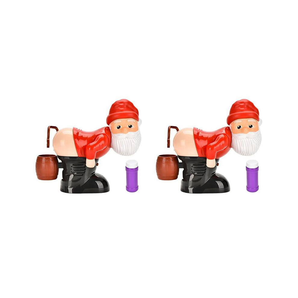 Funny Santa Bubble Blowing Machine With Flashing Lights&Music, Christmas Bubble Blower For Outdoor&Indoor Activity 2 Set 4711824112935