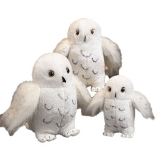 Poupée D'Animal Blanc en Peluche Hibou Mignon, Oreiller Doux pour Enfants, Oreiller de Dessin Animé