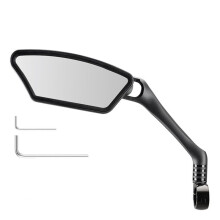 ROCKBROS Stainless Steel Bicycle Mirror Rear View Reflector Wide-Range 360 Adjustable Mirror Bike Handlebar Accessory Left