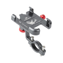 PROMEND Bicycle Phone Holder Alloy Bike Phone Mount Anti-Slip Bracket Bike Motorcycle Handlebar Clip Stand Titanium